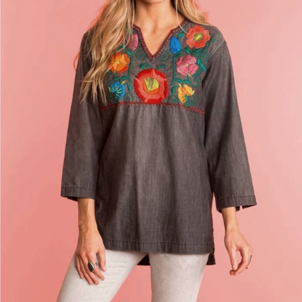 Double D Ranch Embroidered Tunic New With Tags Size XSmall